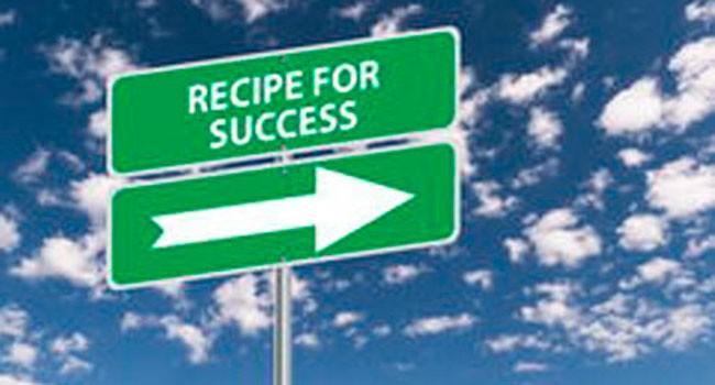 Write down and share your recipe for success