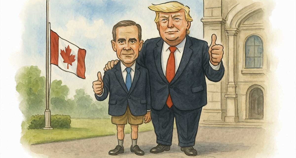 Carney stumbles as Trump dominates trade talks